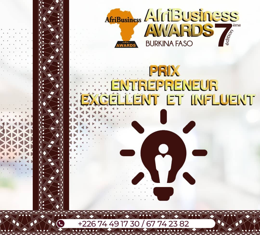 PRIX ENTREPRENEUR EXCELLENT ET INFLUENT